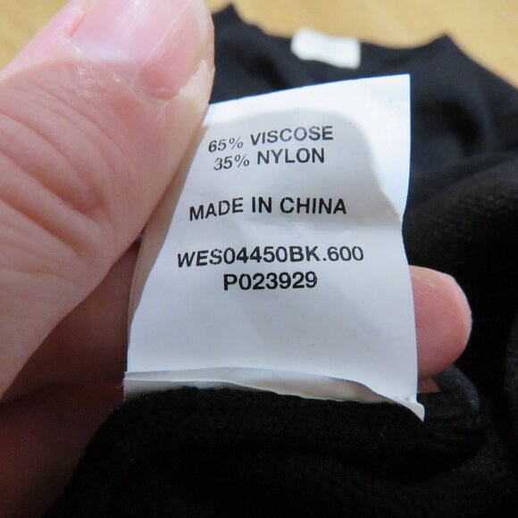 DISSH Monique Long Sleeve Knit Top in Black Cut Out Minimalist Evening - Size L - Picture 13 of 13